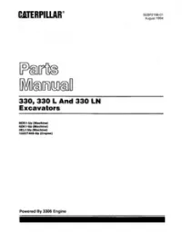 CATERPILLAR 330 L EXCAVATOR PARTS CATALOG MANUAL 2EL1-UP preview