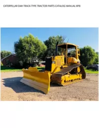 CATERPILLAR D4H TRACK-TYPE TRACTOR PARTS CATALOG MANUAL 8PB preview
