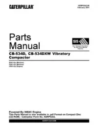 CATERPILLAR CB-534D VIBRATORY COMPACTOR PARTS CATALOG MANUAL FGH1-UP preview