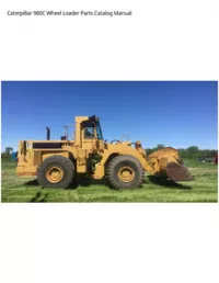 Caterpillar 980C Wheel Loader Parts Catalog Manual preview