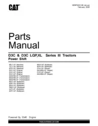 CATERPILLAR D3C III TRACK TYPE TRACTOR PARTS CATALOG MANUAL 6SL preview