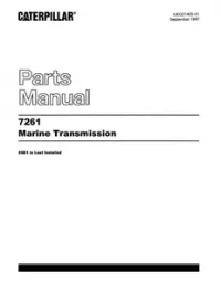 CATERPILLAR 7261 MARINE TRANSMISSION PARTS MANUAL 89B preview