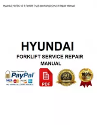 Hyundai HDF35/45-3 Forklift Truck Workshop Service Repair Manual preview