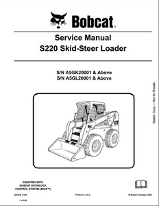 Bobcat S220 Skid Steer Loader manual