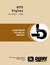 John Deere 6076 Engines Component Technical Manual - CTM6 preview
