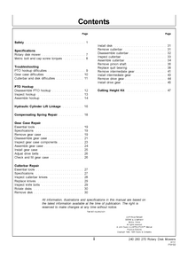 John Deere 260 Rotary Disk Mowers Technical manual