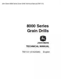 John Deere 8000 Series Grain Drills Technical Manual - TM1131 preview