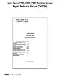 John Deere 7720  7820  7920 Tractors Service Repair Technical Manual(2011) - TM2080 preview