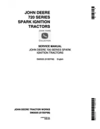 John Deere 70  720 & 730 (Gas) Tractor Technical Service Manual - sm2025 preview