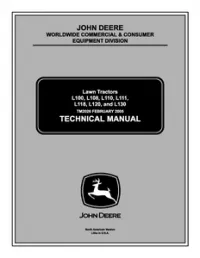 John Deere L100  L110  L120  L130  L118  L111 Lawn Tractors Technical Service Manual - tm2026 preview