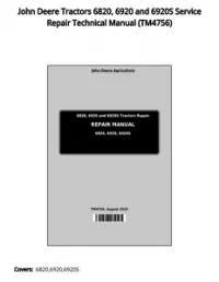 John Deere Tractors 6820  6920 and 6920S Service Repair Technical Manual - TM4756 preview