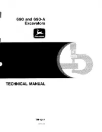 John Deere 690 and 690A Excavators Technical Service Manual - TM1017 preview