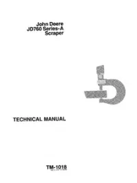 John Deere JD760 Series-A Scraper Technical Service Manual - TM1018 preview