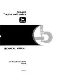 John Deere 301-401 Tractors and Loaders Technical Service Manual - TM1034 preview