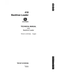 John Deere 410 Backhoe Loader Technical Service Manual - TM1037 preview