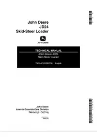 John Deere JD24 Skid-Steer Loader Technical Service Manual - TM1042 preview