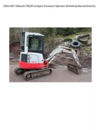 2004-2007 Takeuchi TB23R Compact Excavator Operator Workshop Manual (French) preview