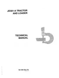 John Deere JD301A Tractor and Loader Technical Service Manual - TM1088 preview
