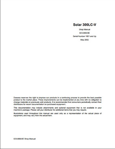 Doosan 300LC-V Solar Crawled Excavator manual