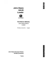 John Deere 644-B Loader Technical Service Manual - TM1095 preview