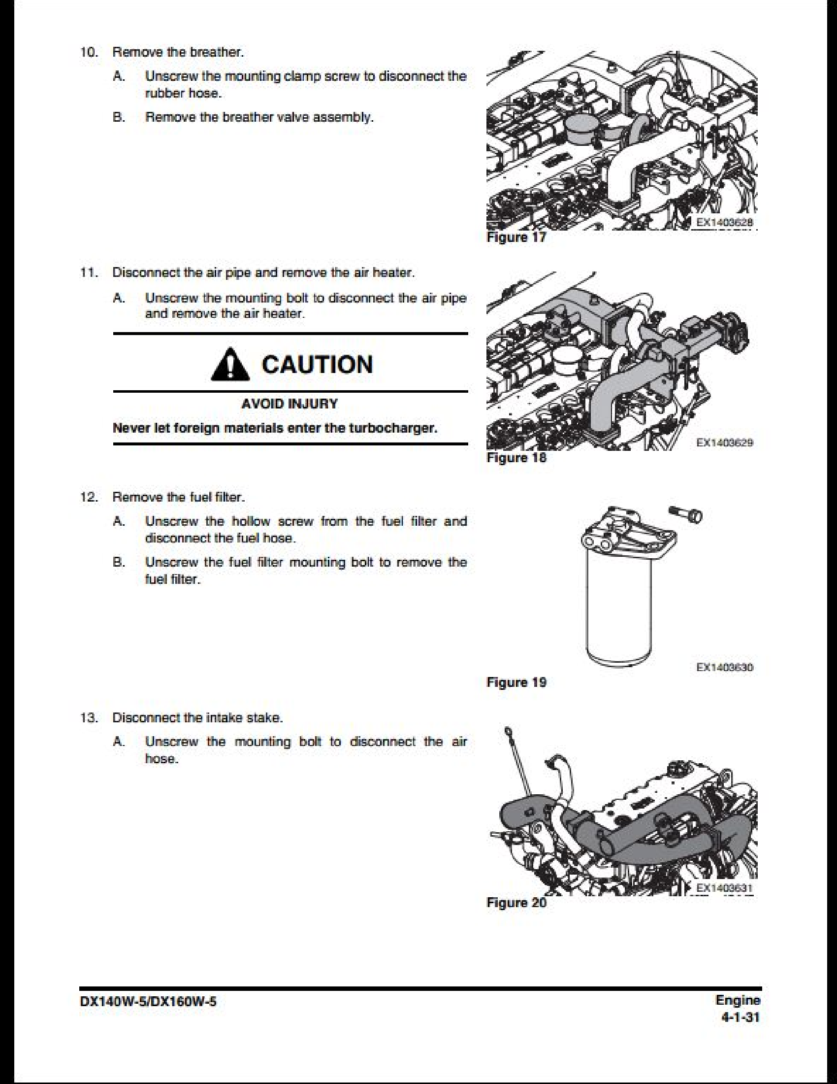 Doosan DX140LCR Crawled Excavator manual