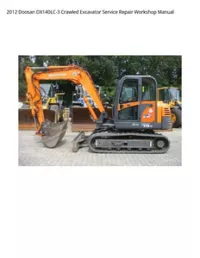 2012 Doosan DX140LC-3 Crawled Excavator Service Repair Workshop Manual preview