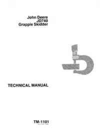 John Deere JD740 Grapple Skidder Technical Service Manual - TM1101 preview