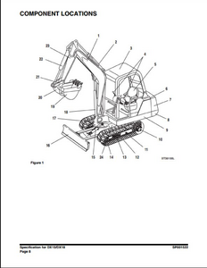 Doosan DX18 Crawled Excavator manual