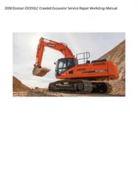 2008 Doosan DX350LC Crawled Excavator Service Repair Workshop Manual preview