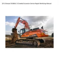 2012 Doosan DX380LC-3 Crawled Excavator Service Repair Workshop Manual preview