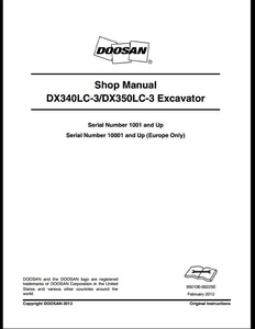 Doosan DX340LC-3 Crawled Excavator manual