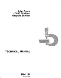 John Deere JD640 Grapple Skidder Technical Service Manual - TM1124 preview