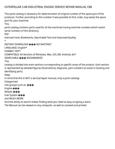 Caterpillar 3.4B manual
