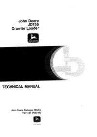 John Deere JD755 Crowler Loader Technical Service Manual - TM1137 preview