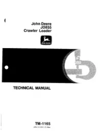 John Deere JD855 Crowler Loader Technical Service Manual - TM1165 preview