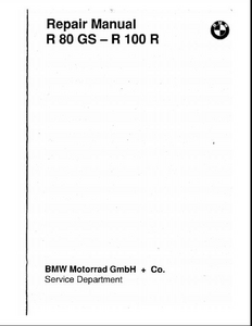 BMW R80GS-R100R Motorcycle manual