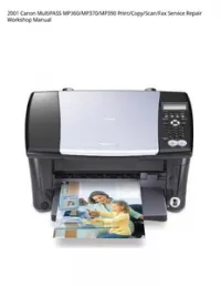 2001 Canon MultiPASS MP360/MP370/MP390 Print/Copy/Scan/Fax Service Repair Workshop Manual preview