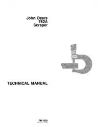John Deere JD762A Scraper Technical Service Manual - TM1225 preview