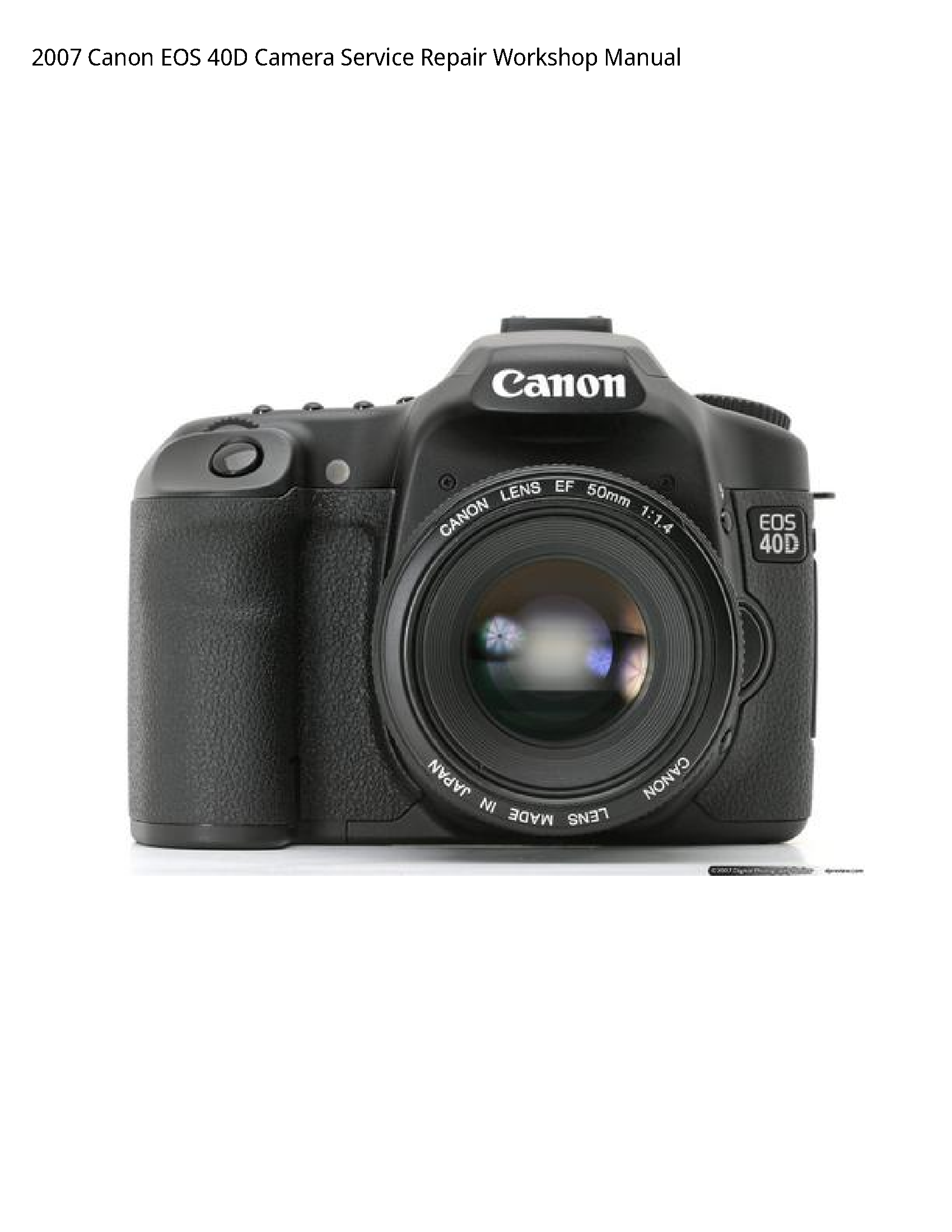 Canon 40D EOS Camera manual