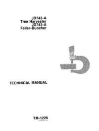 John Deere JD743-A Tree Harvester and Feller-Buncher Technical Service Manual - TM1226 preview