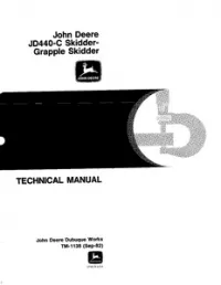 John Deere JD440-C Skidder-Grapple Skidder Loader Technical Service Manual - TM1138 preview