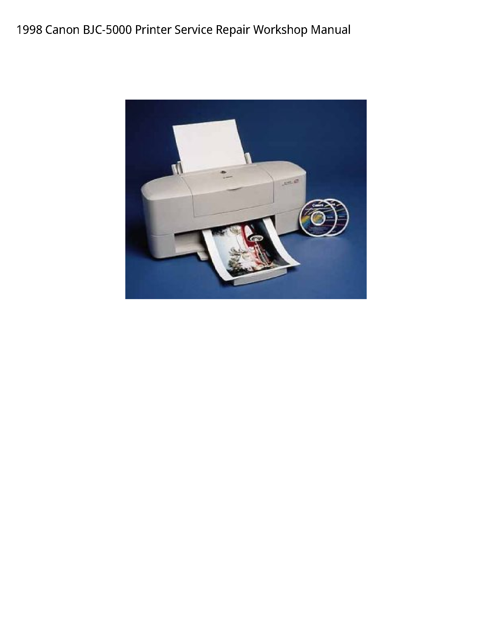 Canon BJC-5000 Printer manual
