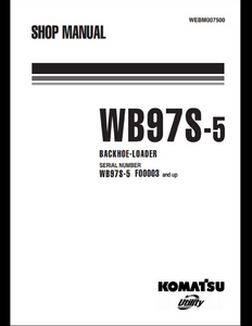 KOMATSU WB97S-5 Backhoe Loader manual