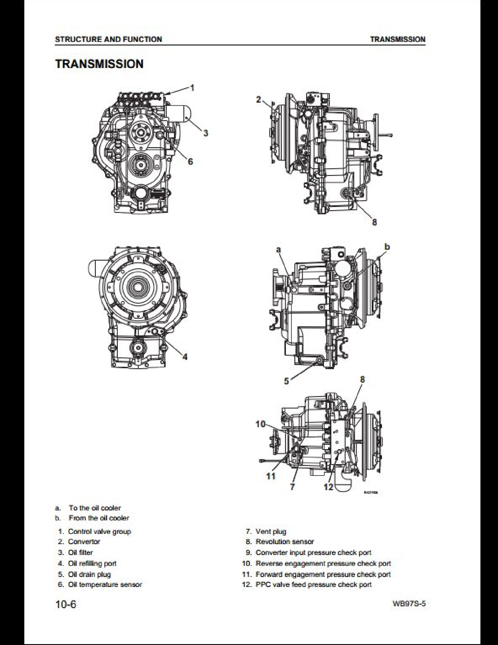 KOMATSU WB97S-5 Backhoe Loader manual
