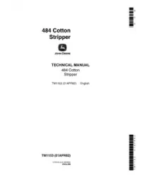 John Deere 484 Cotton Stripper Technical Service Manual - TM1153 preview