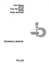 John Deere JD743 Tree Harvester and Feller-Buncher Technical Service Manual - TM1159 preview