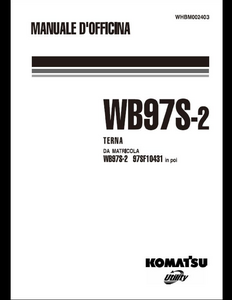 KOMATSU WB97S-2 BACKHOE LOADER manual