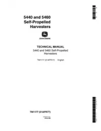 John Deere 5440 and 5460 Self-Propelled Harvesters Technical Service Manual - TM1177 preview