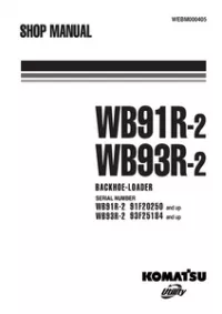 KOMATSU WB91R-2 WB93R-2 avance Backhoe Loader Service Repair Workshop Manual preview
