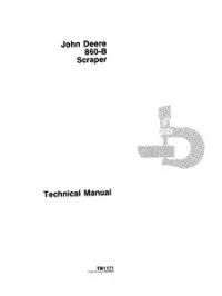 John Deere 860-B Scraper Technical Service Manual - TM1171 preview